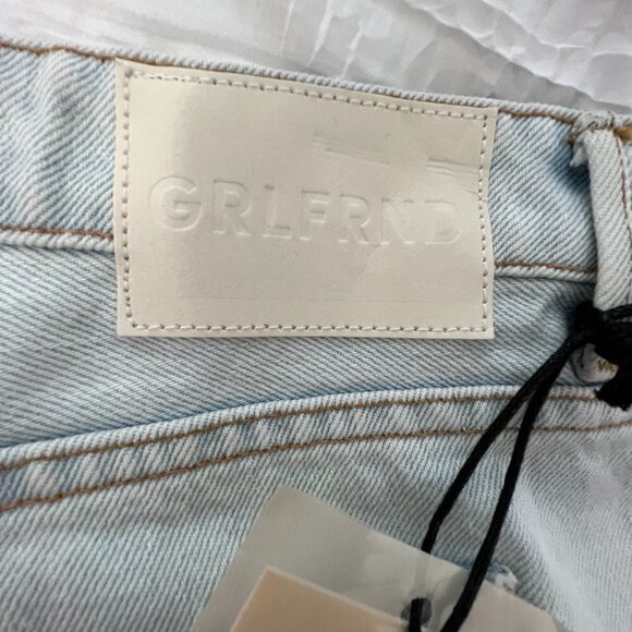 GRLFRND The Helena High Rise Cut Off Premium Denim Shorts Women’s 31 NWT - Picture 3 of 8